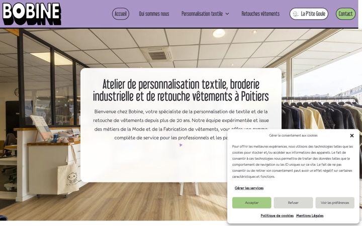 Екранна снимка на bobinepoitiers.fr