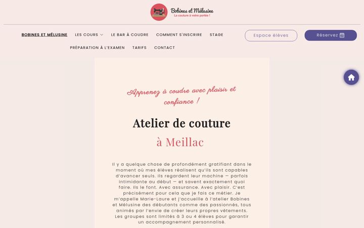 Екранна снимка на bobinesetmelusine.com