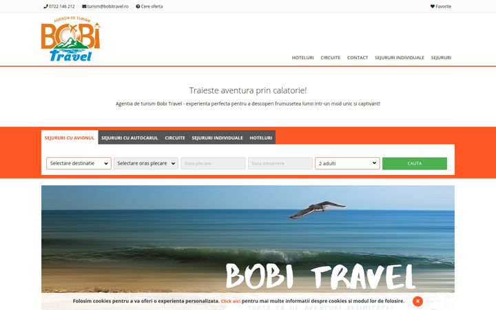 Posnetek zaslona bobitravel.ro