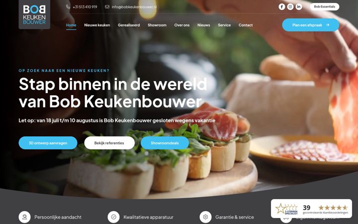 Screenshot di bobkeukenbouwer.nl
