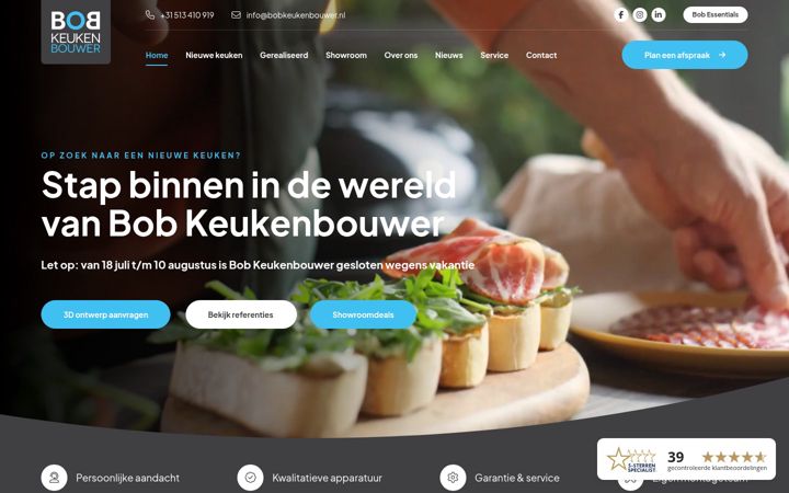 Screenshot di bobkeukenrenovatie.nl