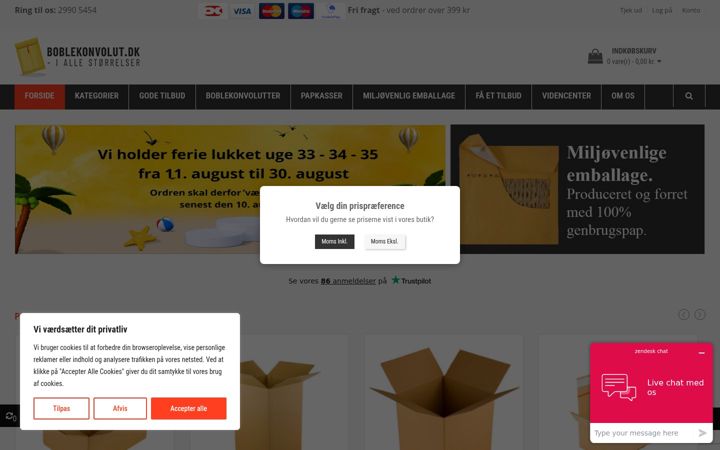 Screenshot of boblekonvolut.dk