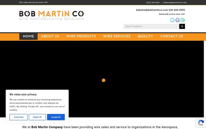 Zrzut ekranu bobmartinco.com