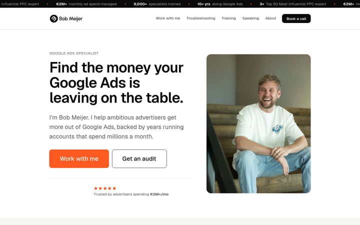 Screenshot of bobmeijer.nl