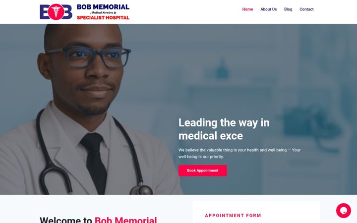 Zrzut ekranu bobmemorialmedicals.com