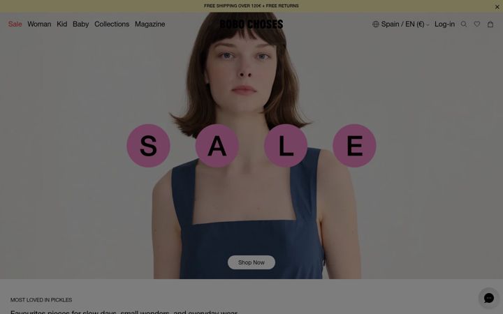 Screenshot of bobochoses.com