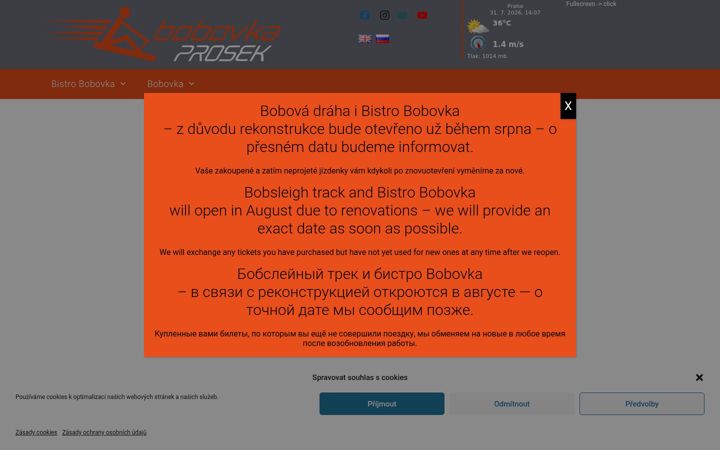 Screenshot of bobovadraha.cz