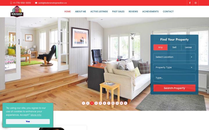 Screenshot of bobranatoprealtor.ca