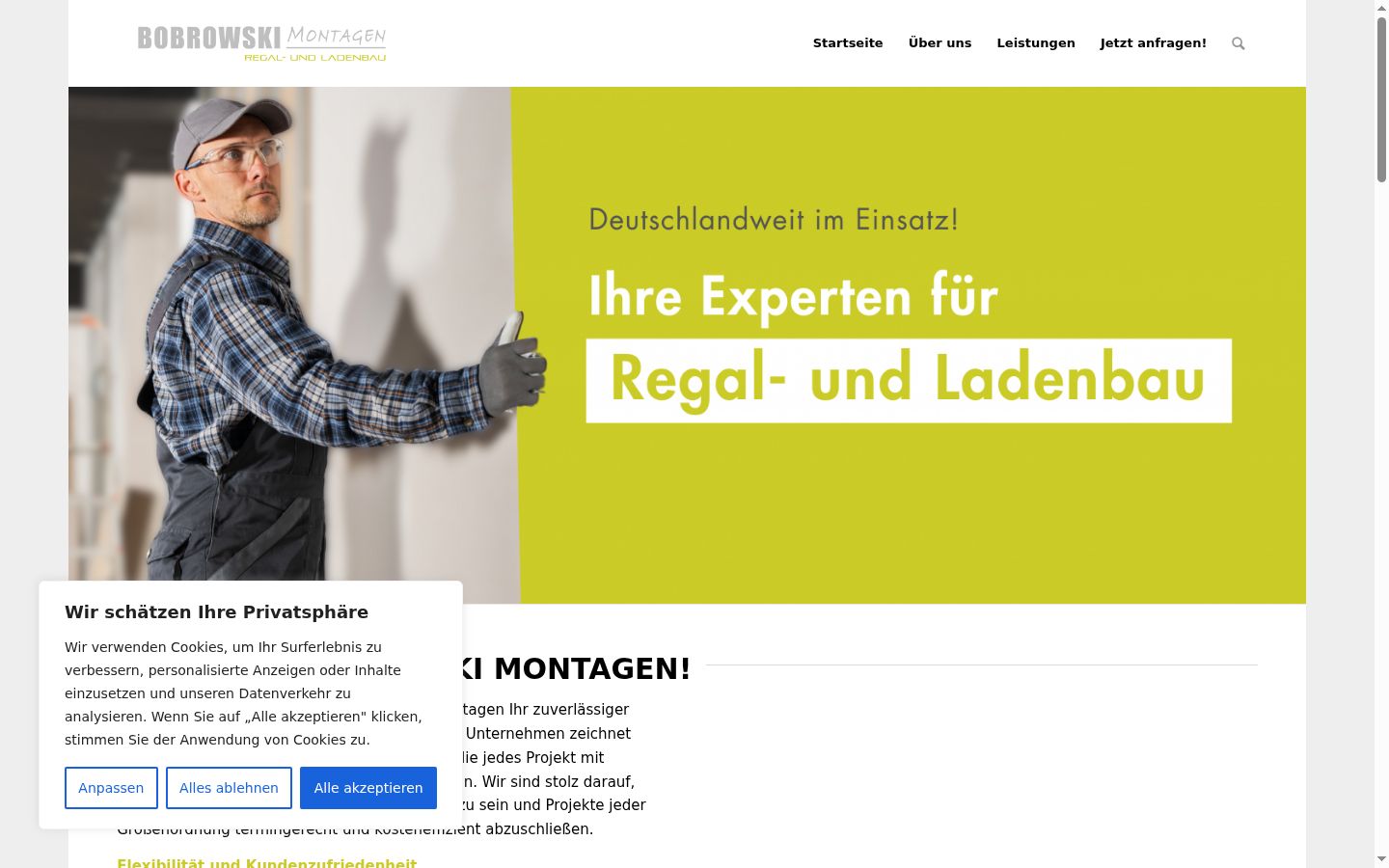 Capture d'écran de la bannière de consentement affichée avant toute interaction
