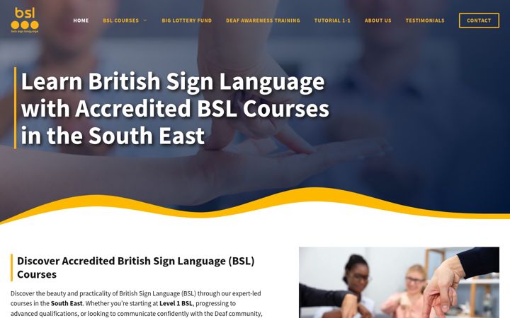 Screenshot of bobsignlanguage.co.uk