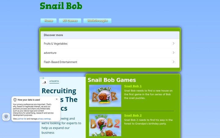 Screenshot of bobsnail.com