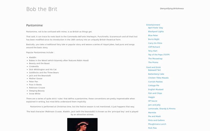 Screenshot of bobthebrit.net