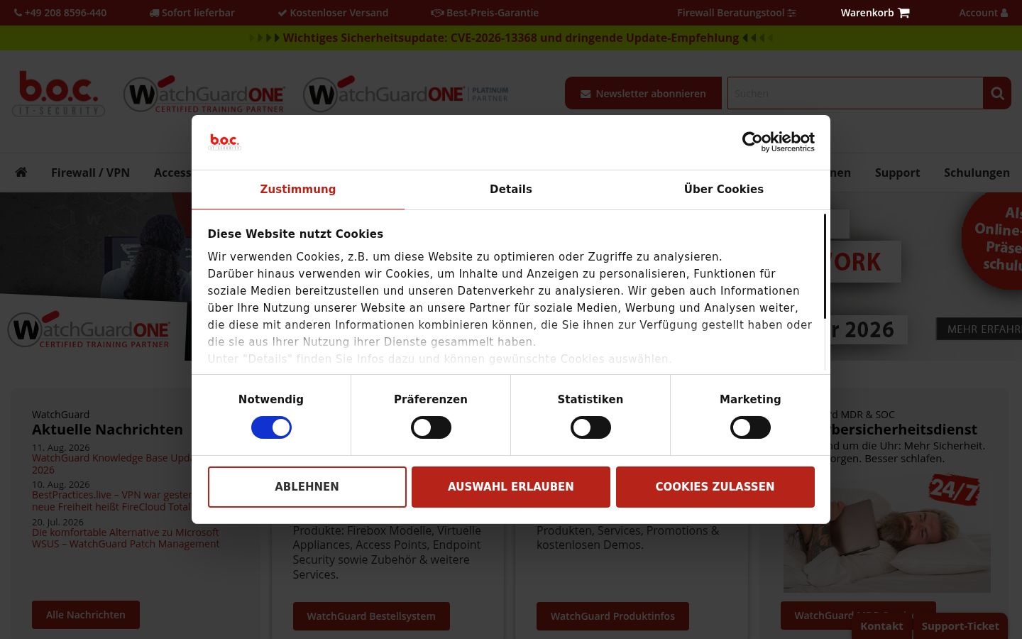 Screenshot tal-banner tal-kunsens muri qabel kwalunkwe interazzjoni