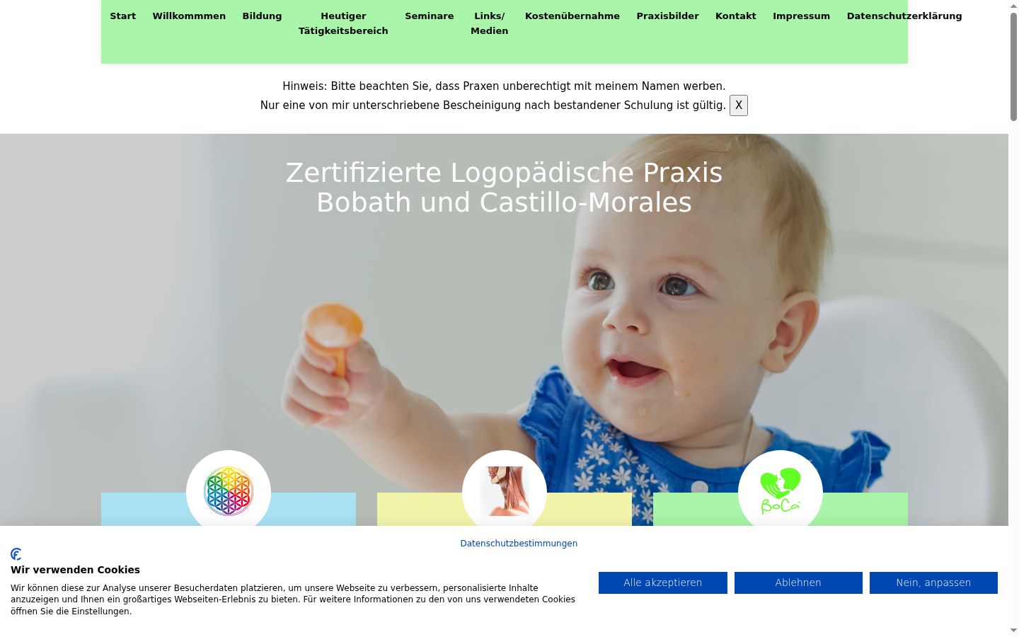 Screenshot van de toestemmingsbanner zoals getoond vóór enige interactie