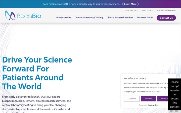 Screenshot of bocabio.com