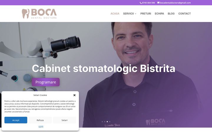 Képernyőkép: bocadental.ro