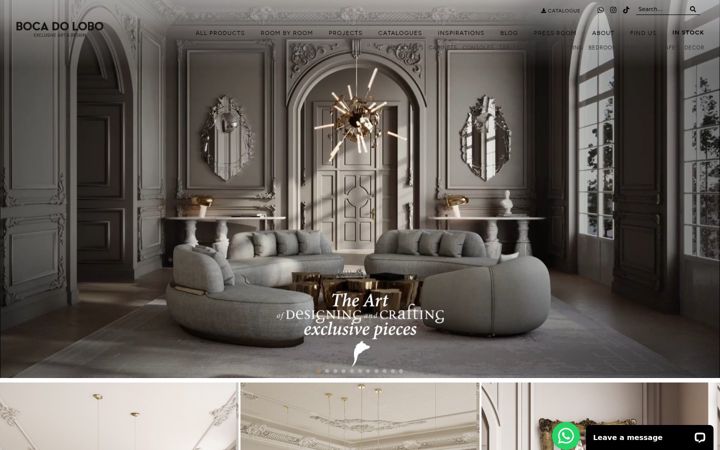 Screenshot of bocadolobo.com