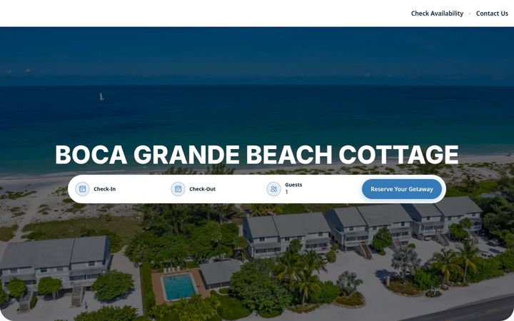 Screenshot of bocagrandebeachcottage.com