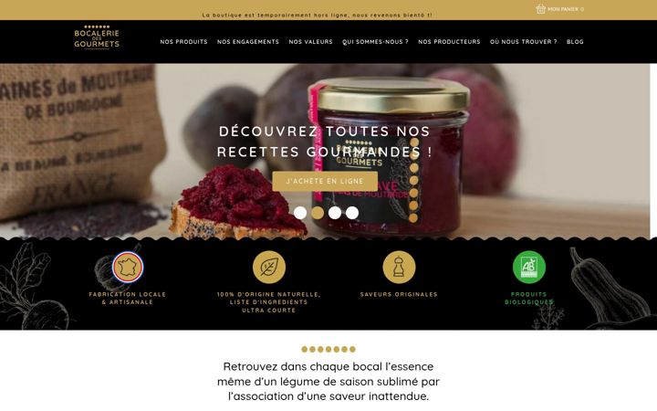 Ekrānuzņēmums no bocaleriedesgourmets.fr