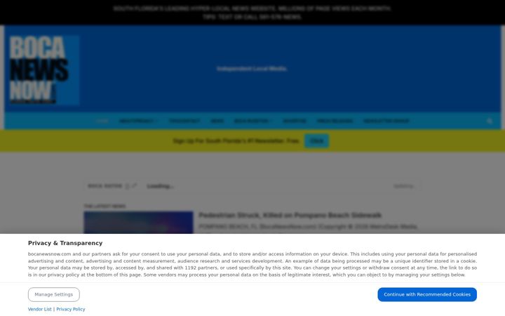 Screenshot of bocanewsnow.com
