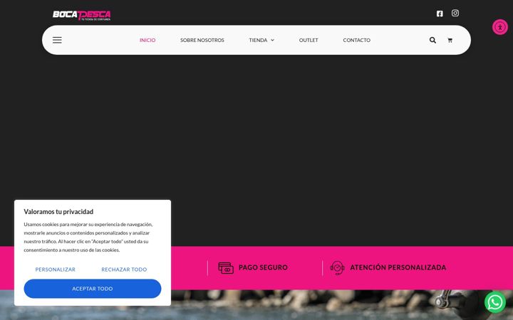 Екранна снимка на bocapesca.com