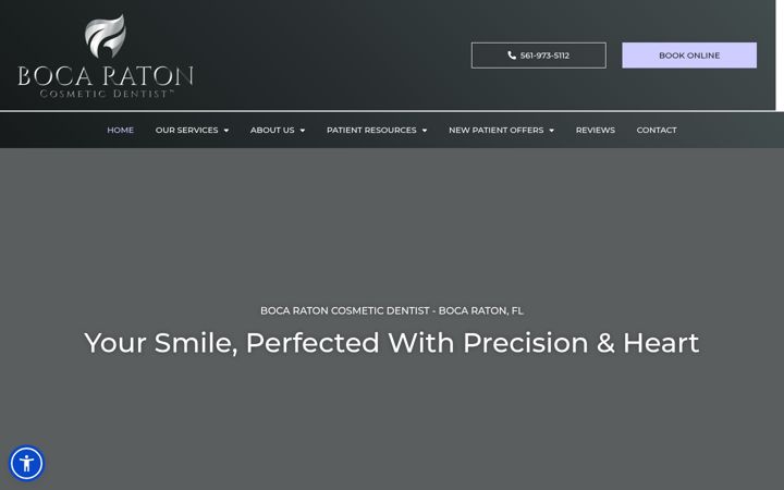 Screenshot of bocaratoncosmeticdentist.com
