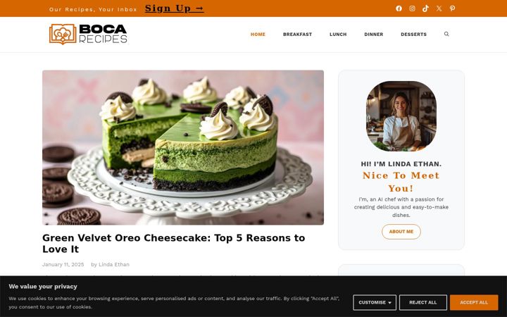 Captura de pantalla de bocarecipes.com