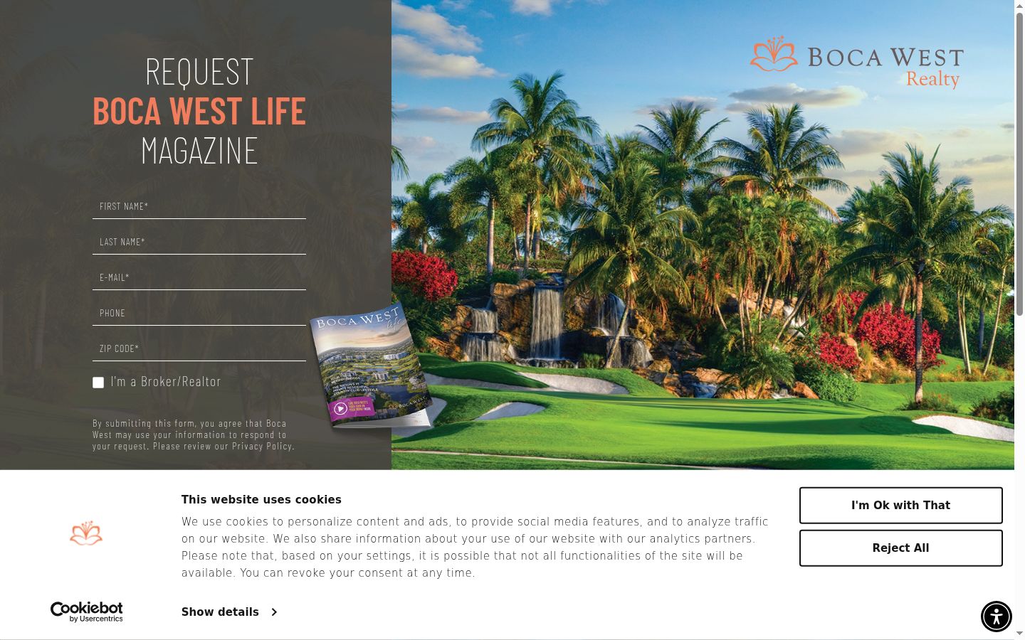 Screenshot of the consent banner shown before any interaction