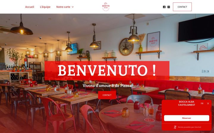 Screenshot of bocca-alba.fr