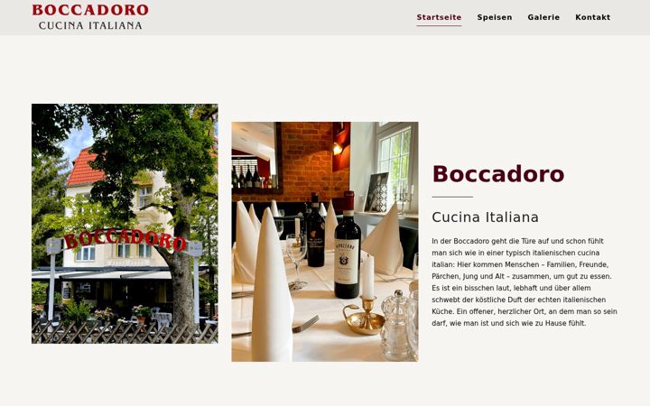 Screenshot of boccadoro-berlin.de