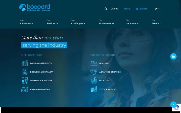 Screenshot of boccard.fr