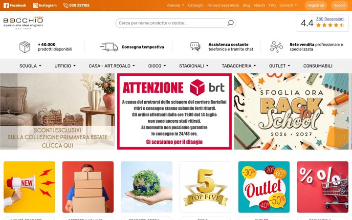 Screenshot of bocchiosrl.it