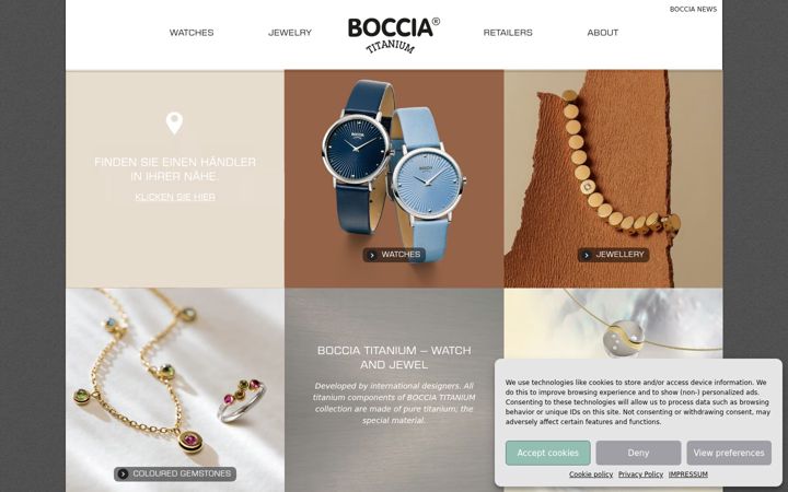Screenshot of bocciatitanium.com