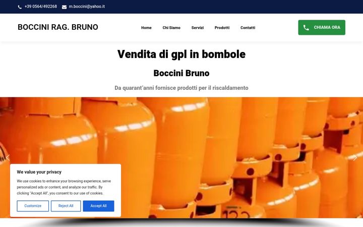 Kuvakaappaus sivustosta boccinibruno.it