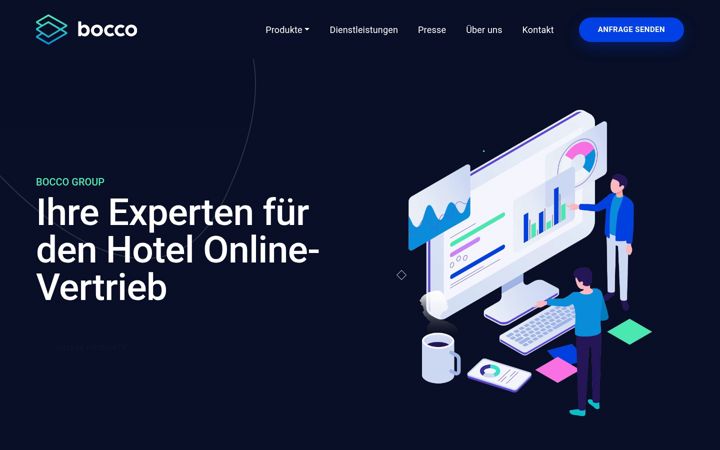 Screenshot of boccogroup.com