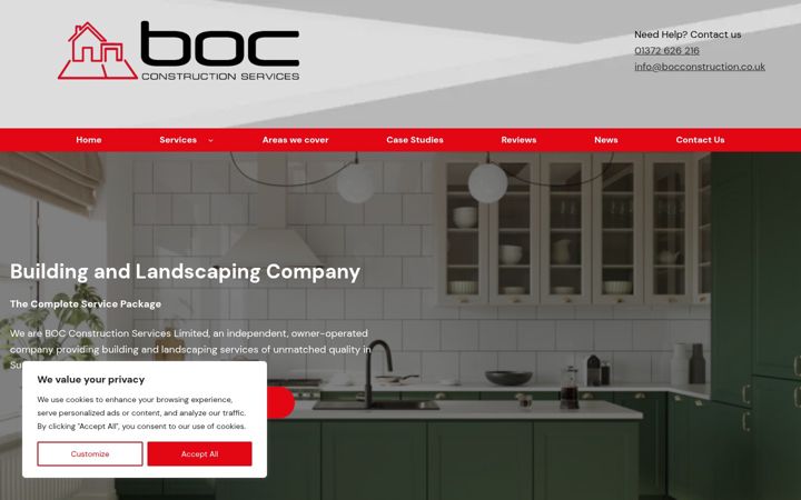 Screenshot of bocconstruction.co.uk