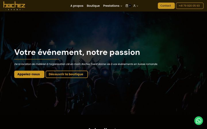 Screenshot of bochez-event.ch