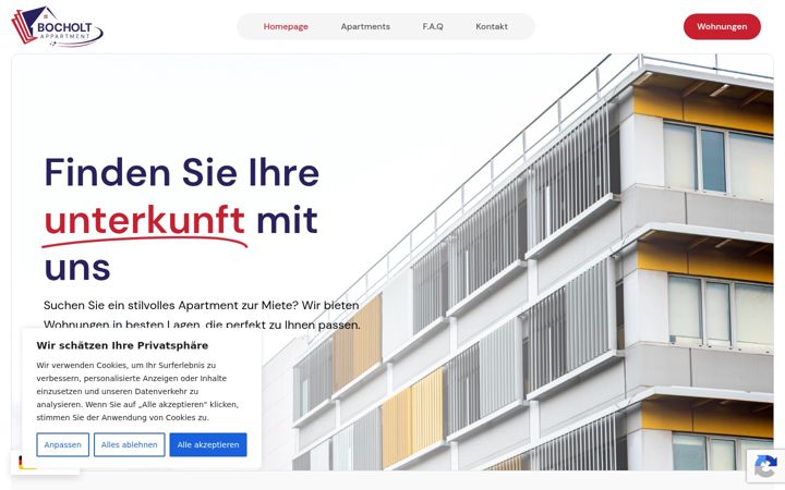 Screenshot of bocholt-apartment.de