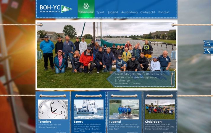 Screenshot of bocholter-yachtclub.de