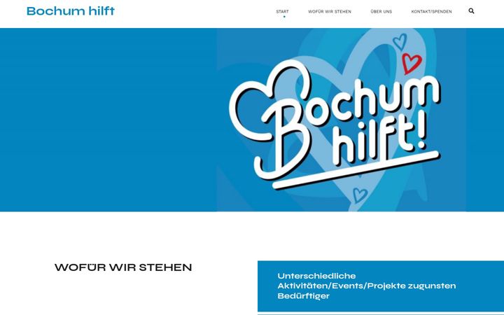 Screenshot of bochum-hilft.de