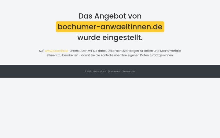 Screenshot of bochumer-anwaeltinnen.de