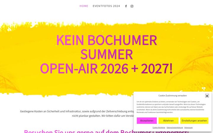 Ekrānuzņēmums no bochumer-summer.de