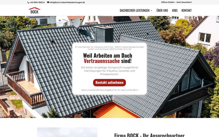 Ekraanipilt saidist bock-industriebedachungen.de