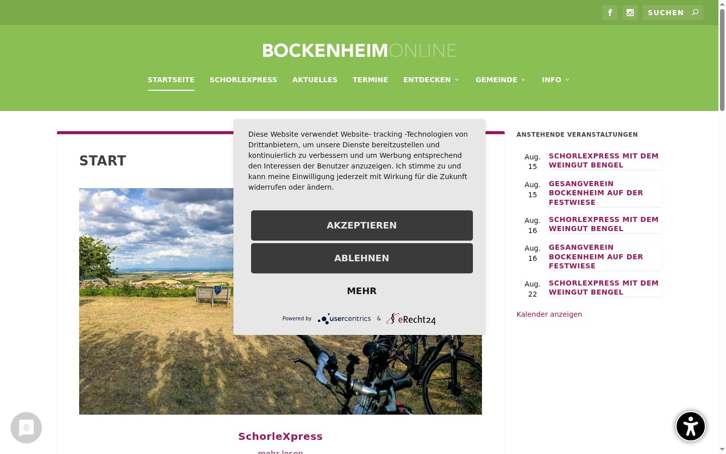 Sutikimo reklamjuostės, rodytos prieš bet kokią sąveiką, ekrano kopija
