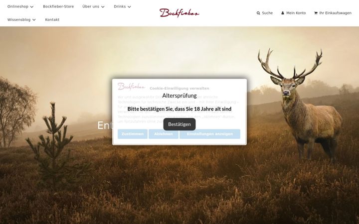 Screenshot of bockfieber-shop.de
