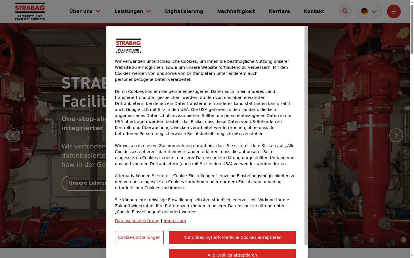 Sutikimo reklamjuostės, rodytos prieš bet kokią sąveiką, ekrano kopija