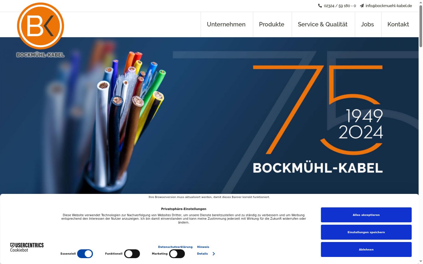 Snímek obrazovky baneru souhlasu zobrazeného před jakoukoli interakcí
