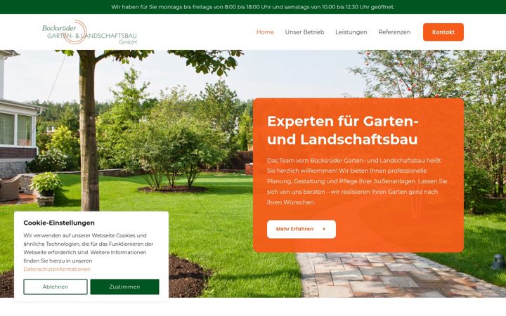 Screenshot of bocksrueder-galabau.de