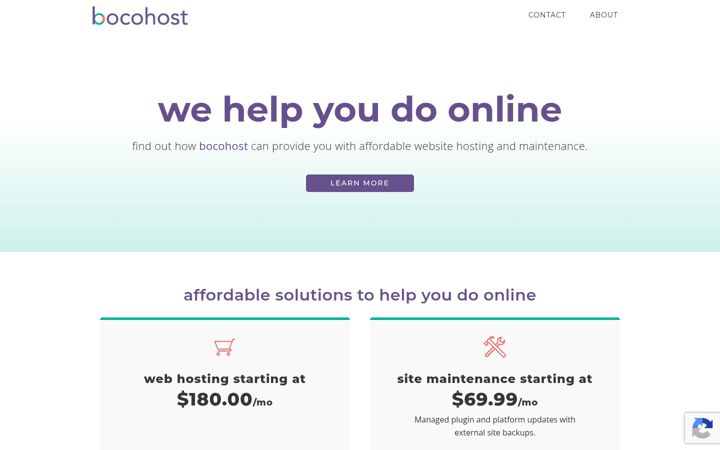 Screenshot of bocohost.com