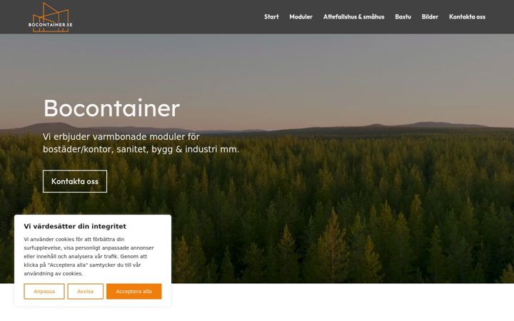 Screenshot of bocontainer.se